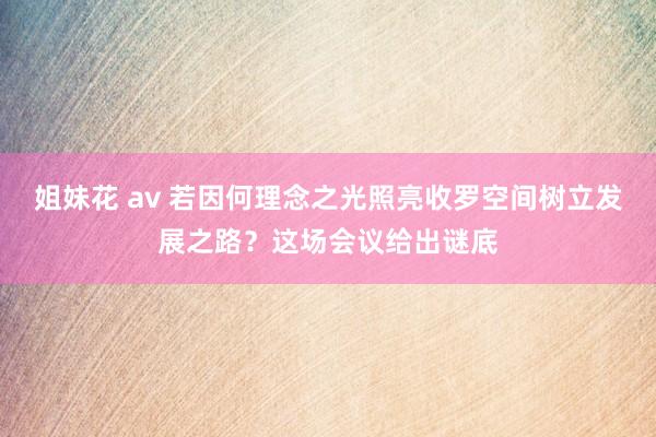   姐妹花 av 若因何理念之光照亮收罗空间树立发展之路？这场会议给出谜底