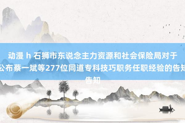 动漫 h 石狮市东说念主力资源和社会保险局对于公布蔡一斌等2